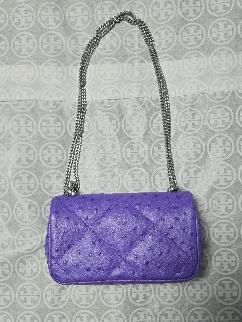 Tory Burch Violet Quilted Chain Strap Crossbody - Picture 2 of 5